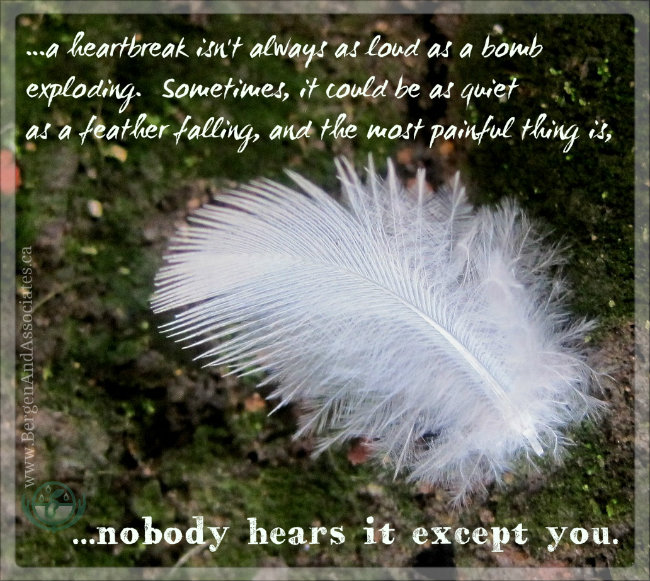 Infertility: A heartbreak isn't always as loud as a bomb exploding.  Sometimes, it could be as quiet as a feather falling, and the most painful thing is, nobody hears it except you.